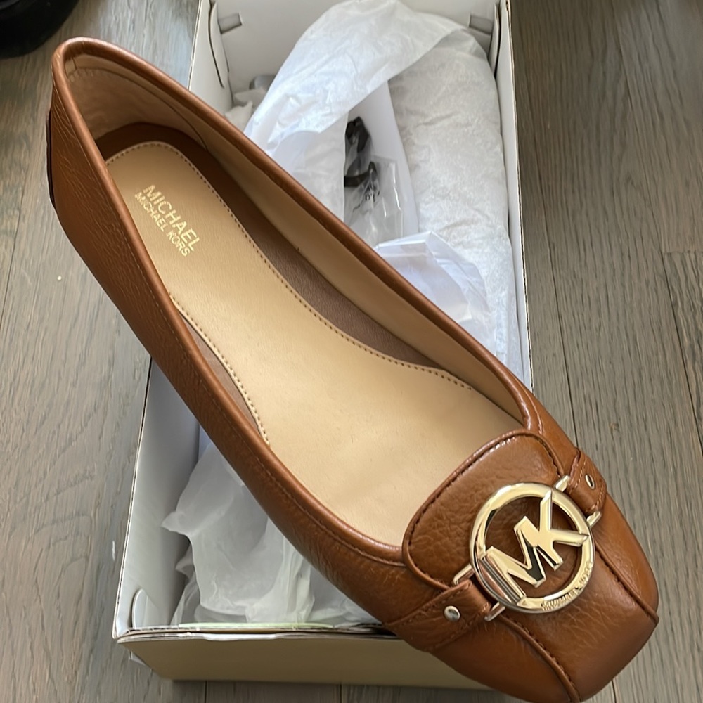 Michael Kors ballet flats brown with gold detail